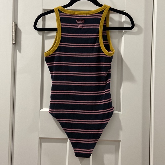 Vans Lizzie Armanto Size Small striped bodysuit EUC - Picture 2 of 10